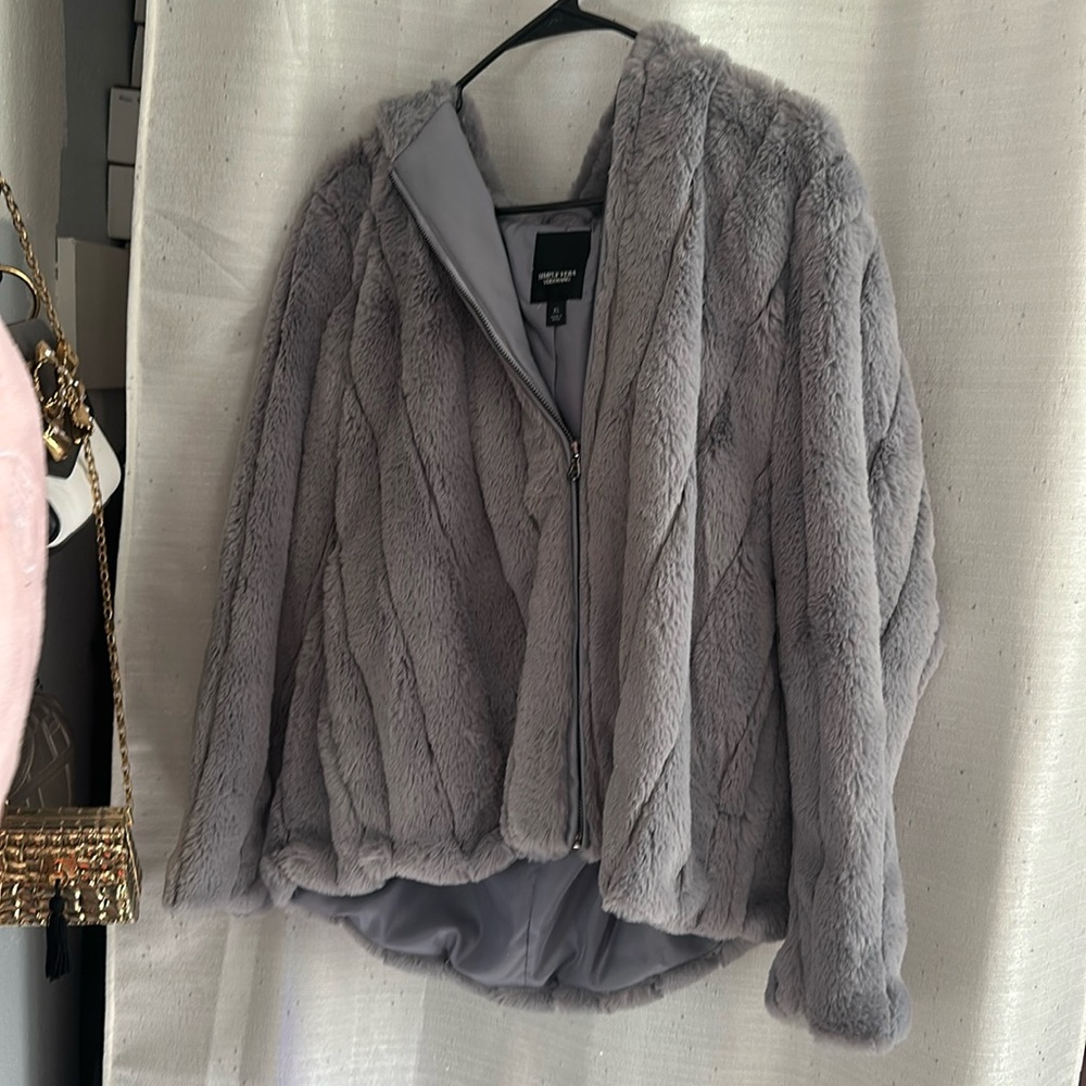 Vera Wang fur coat
